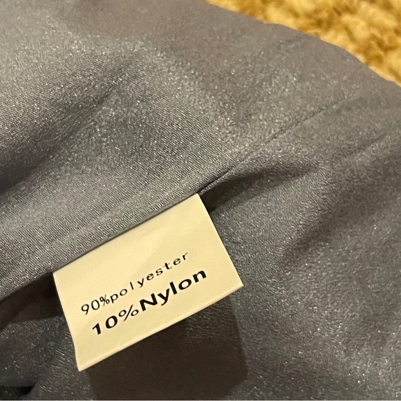 Queen of Sparkles Denim Tweed Plaid Long Sleeve Poof Sleeve Dress Medium - Picture 12 of 13